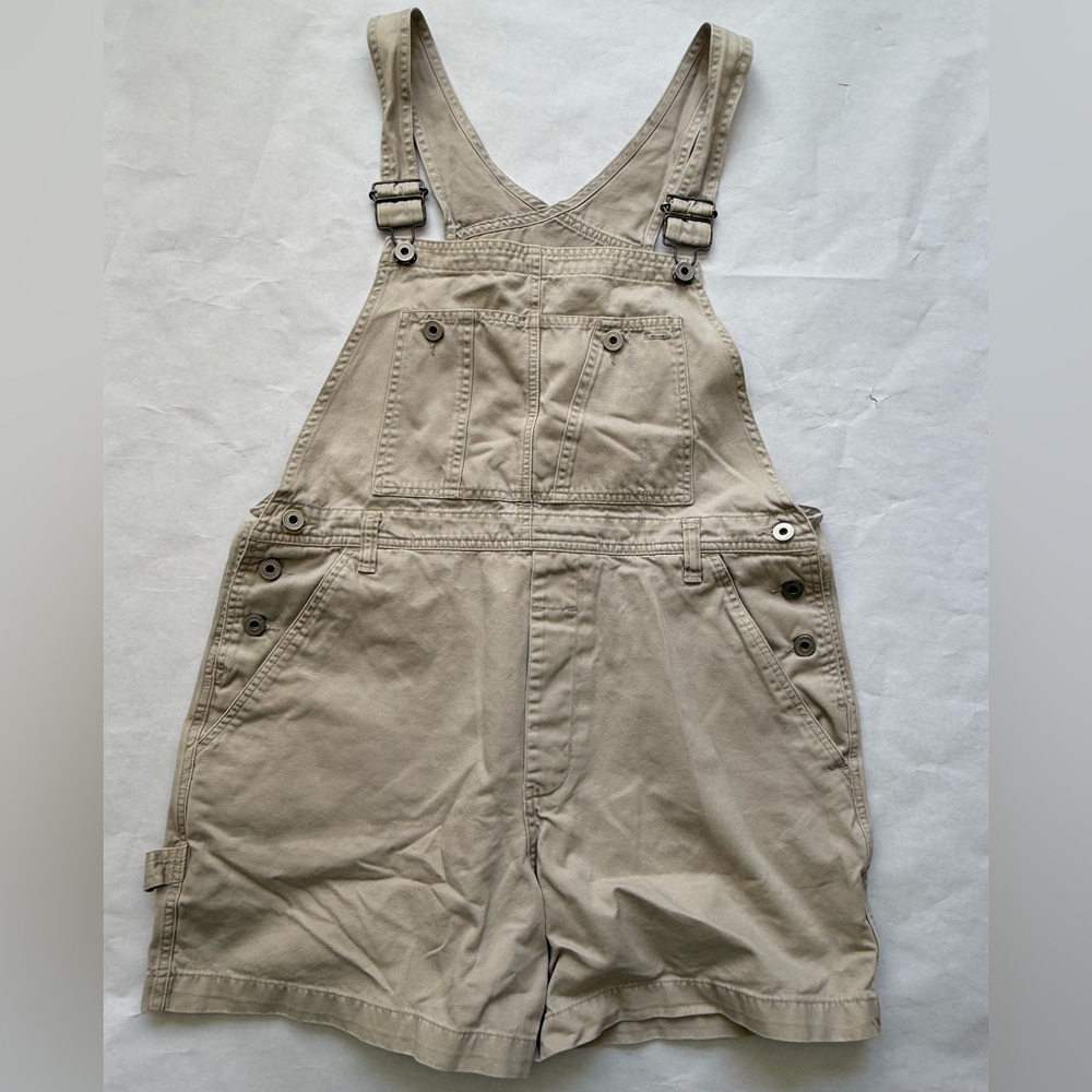 Vintage 1990’s Calvin Klein Khakis Bib Overalls Shorts Carpenter style size L